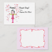 Happy Heart Day II Valentines Mitteilungskarte (Vorne/Hinten)