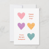 Happy Heart Day Pastel Hearts Klasse Valentine Einladung (Vorderseite)