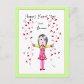 Happy Heart Day Postcard Postkarte (Vorderseite)