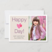 Happy Heart Day Valentines Fotokarte Einladung (Vorderseite)