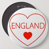 Happy Heart England Button (Vorne & Hinten)