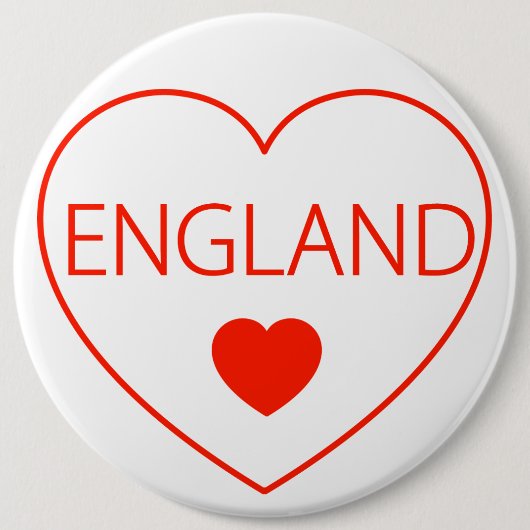 Happy Heart England Button (Vorderseite)