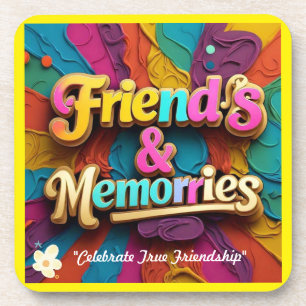 "Happy Heart, Full Life" Getränkeuntersetzer