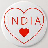Happy Heart India Button (Vorderseite)