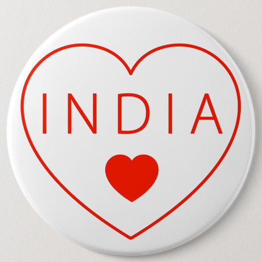 Happy Heart India Button (Vorderseite)
