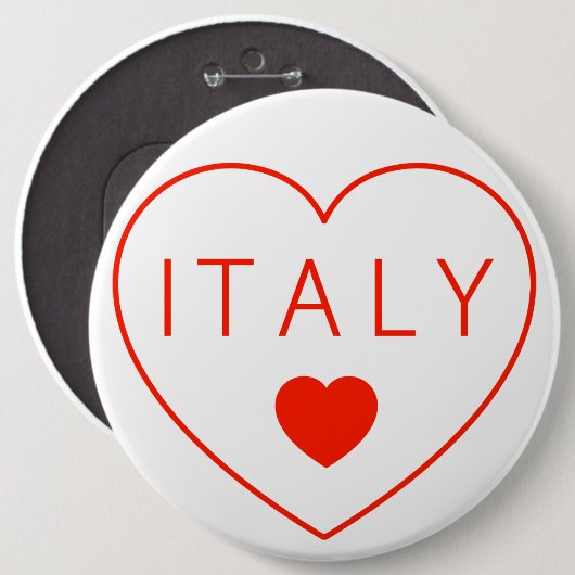 Happy Heart Italien Button (Vorne & Hinten)