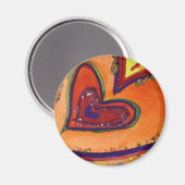 Happy Heart Magnet (Vorderseite/Rückseite)