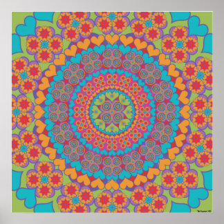 Happy Heart Mandala 1 Poster