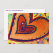 Happy Heart Postcard Postkarte (Vorne/Hinten)