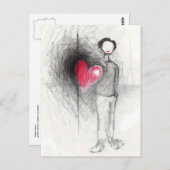 Happy Heart Postcard Postkarte (Vorne/Hinten)