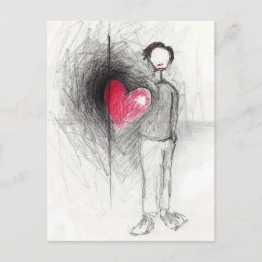 Happy Heart Postcard Postkarte (Vorderseite)