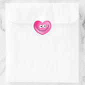 Happy Heart Runder Aufkleber (Tasche)