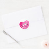 Happy Heart Runder Aufkleber (Umschlag)
