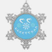 Happy Heart Snowflake Ornament (Vorderseite)