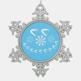 Happy Heart Snowflake Ornament