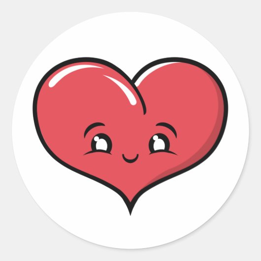 Happy Heart Sticker (Vorderseite)