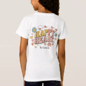 Happy Heart T-Shirt, Groovy Retro 70s Positive Quo T-Shirt (Rückseite)
