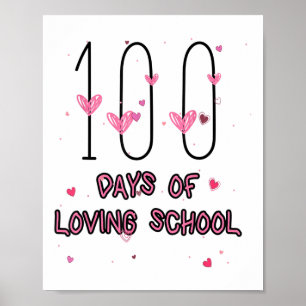 Happy Heart Teacher Valentine Niedlich 100 Tage Li Poster