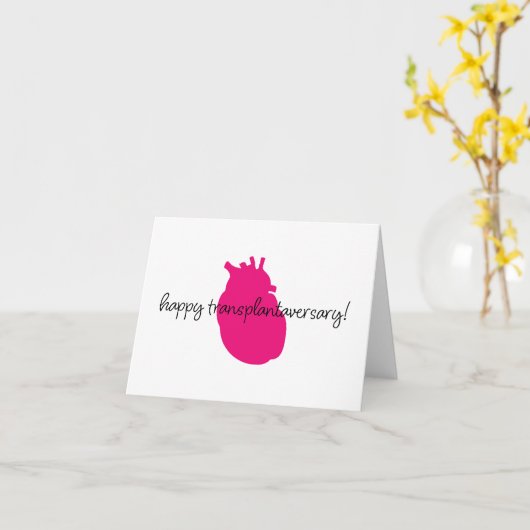 Happy Heart Transplantaversary Script Notecard Karte (Gelbe Blume)
