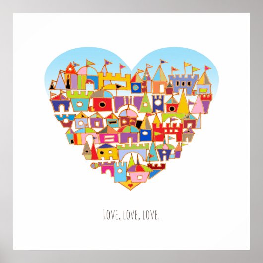 Happy Heart Village Square Poster (Vorne)