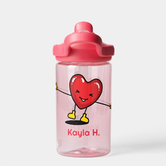 Happy Heart Water Flasche (Rückseite)