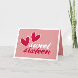 Happy Hearts 16 . Geburtstag Geburtstag Dankeskarte