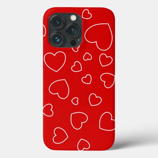Happy Hearts 3 - Red Case-Mate iPhone Case (Rückseite)