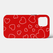 Happy Hearts 3 - Red - Niedlich Girly Case - (Rückseite (Horizontal))
