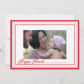 Happy Hearts Border Valentine's Day Foto Card (Vorderseite)