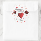 Happy Hearts Custom Valentine's Day Stickers (Tasche)
