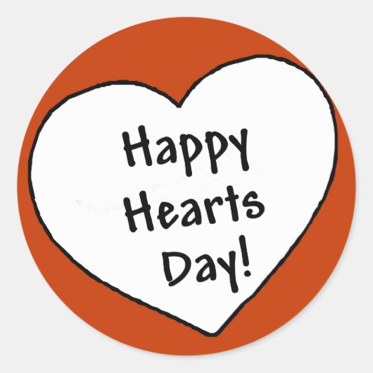 Happy Hearts Day - Aufkleber (Vorderseite)
