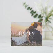 Happy Hearts Day Foto Valentinstag Postkarte (Stehend Vorderseite)