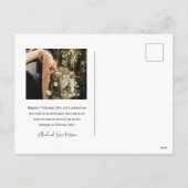 Happy Hearts Day Foto Valentinstag Postkarte (Rückseite)