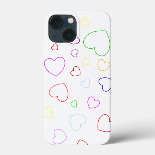 Happy Hearts - farbenfroh Case-Mate iPhone Hülle (Rückseite)