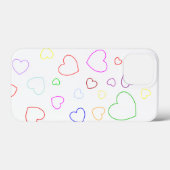 Happy Hearts - farbenfroh Case-Mate iPhone Hülle (Rückseite (Horizontal))