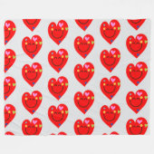 Happy Hearts! Fleecedecke (Vorderseite (Horizontal))