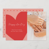 Happy Hearts Liebe Day Card Feiertagskarte (Vorne/Hinten)