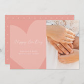 Happy Hearts Liebe Day Einladung (Vorne/Hinten)