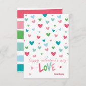 Happy Hearts Personalisiert Valentine (Vorne/Hinten)