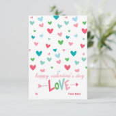 Happy Hearts Personalisiert Valentine (Stehend Vorderseite)