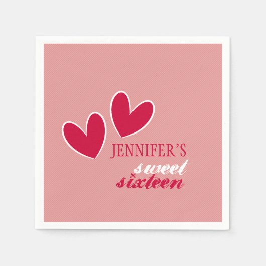 Happy Hearts Serviette (Vorderseite)