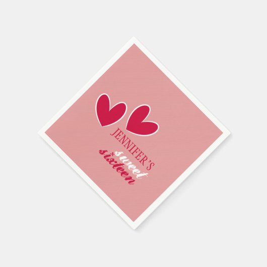 Happy Hearts Serviette (Ecke)