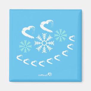 Happy Hearts Snowflake Weihnachtsmagnet Magnet