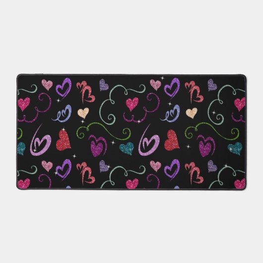 Happy Hearts & Stars Schreibtischunterlage (Vorderseite)