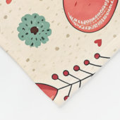 Happy Hearts - Whimsical Valentinstag Pattern Fleecedecke (Ecke)