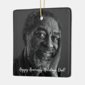 "Happy Heavenly Holidays" Photo Memorial Christmas Keramikornament (Links)