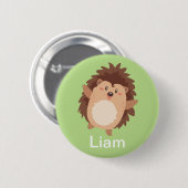 Happy Hedgehog Doodle Button (Vorne & Hinten)