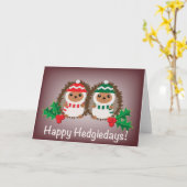 Happy Hedgiedays Weihnachtskarte Karte (Gelbe Blume)