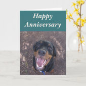 Happy Heidi Rottweiler Jubiläumskarte Karte (Gelbe Blume)