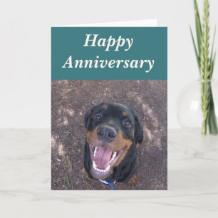 Happy Heidi Rottweiler Jubiläumskarte Karte